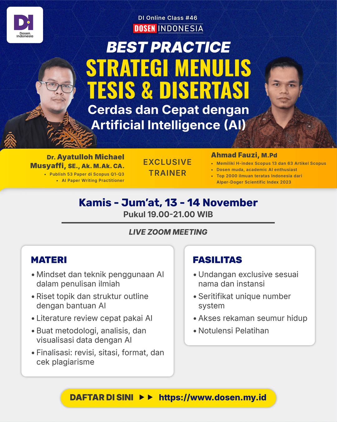 Best Practice Strategi Menulis Tesis & Disertasi Cerdas dan Cepat DENGAN ARTIFICIAL INTELLIGENCE (AI)