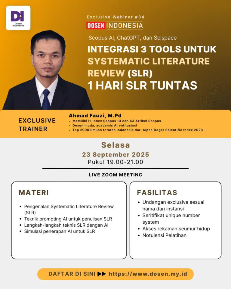 Scopus AI, ChatGPT, dan Scite AI Integrasi 3 Tools Selesaikan Systematic Literature Review (SLR)